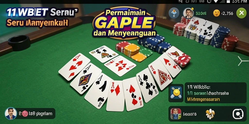 Tampilan gameplay seru dari 11WBET saat bermain Gaple.