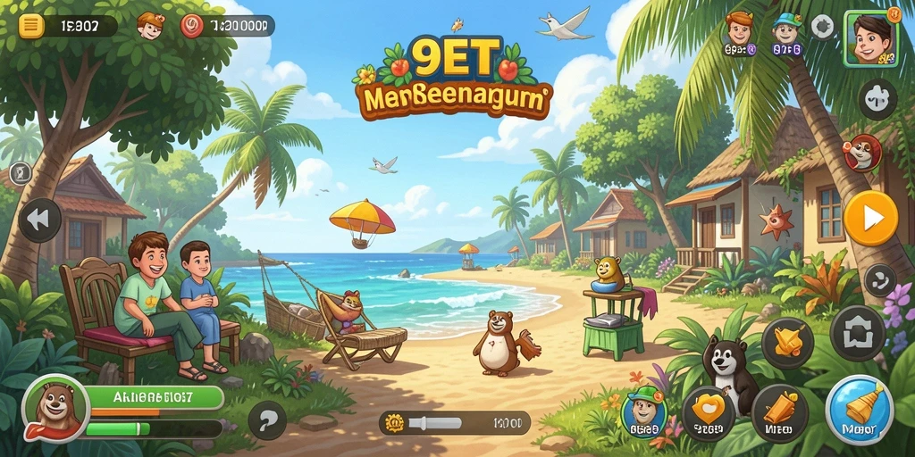 Tampilan gameplay 9ET yang menarik dan penuh warna.