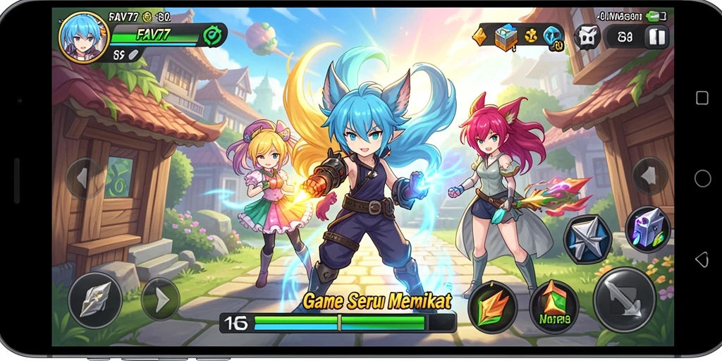 Tampilan menarik dari gameplay <strong>FAV77</strong> yang penuh aksi dan karakter anime.