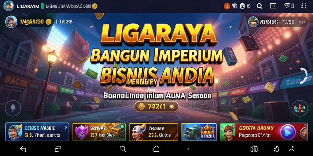 Screenshot LIGARAYA menunjukkan gameplay Tycoon yang menarik dan interaktif.