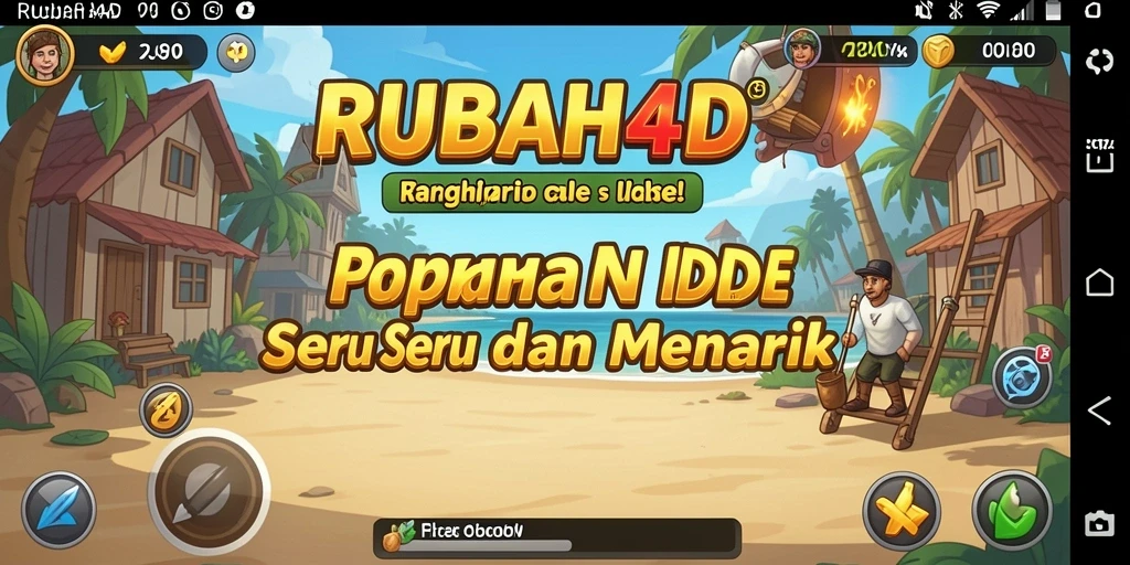 Screenshot gameplay RUBAH4D menunjukkan karakter-karakter lucu sedang bekerja.