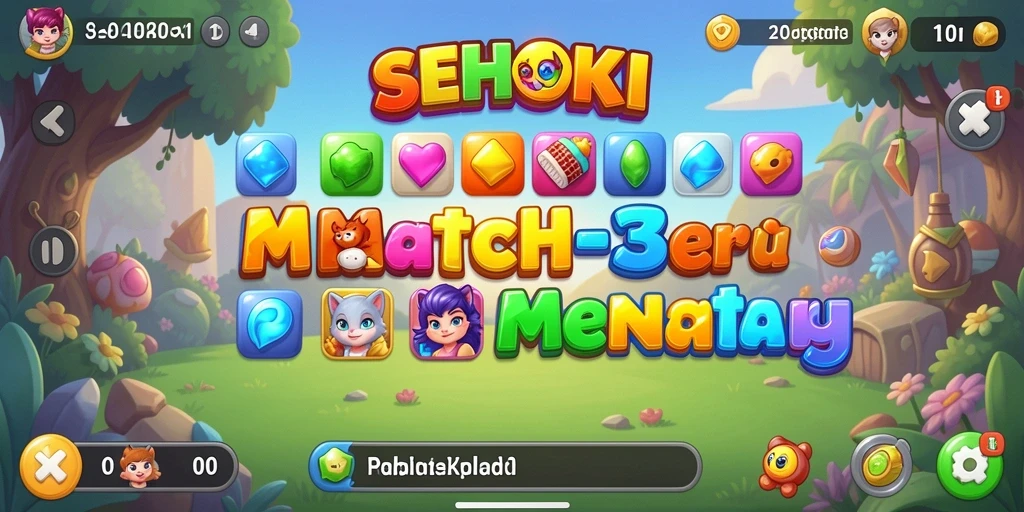 Tampilan gameplay yang seru dan penuh warna dalam SEHOKI.