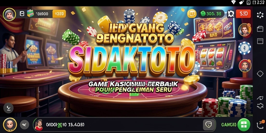 Screenshot SIDAKTOTO menampilkan momen seru gameplay Kasino yang menggembirakan.